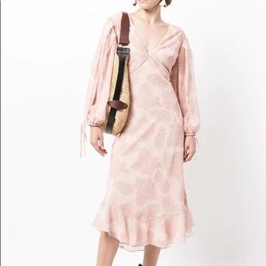 Keepsake Nude pink Paisley print dress NWT Size 4